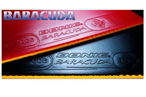 DONIC Baracuda Gomma Per Tennistavolo - Spessore 1,8 Mm - Colore Nero - Effetto Colla Velocità Integrato Per Massimo Effetto E Rotazione